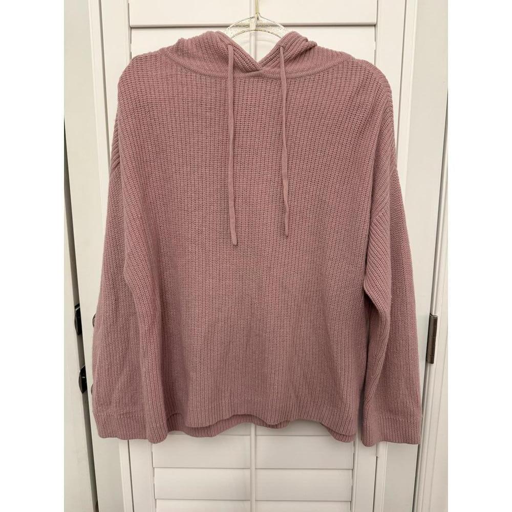 Toad & Co Whidbey hooded sweater mauve wool blend size Small